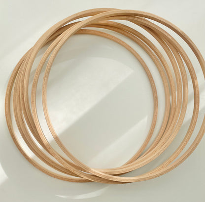 Holzringe natur – ideal für Babymobile & Makramé ø 22 und 23 cm